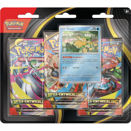 Pokémon - Mega Entwicklung - 3er Blister Enton (DE)